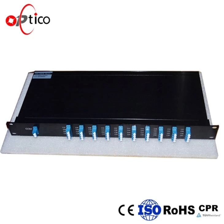 4 8 16 18 ערוץ WDM CWDM Mux Demux מודול 1U ארון תקשורת הרכבה